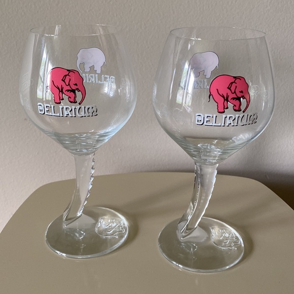 pair of Delirium elephant glasses - Picture 3 of 5